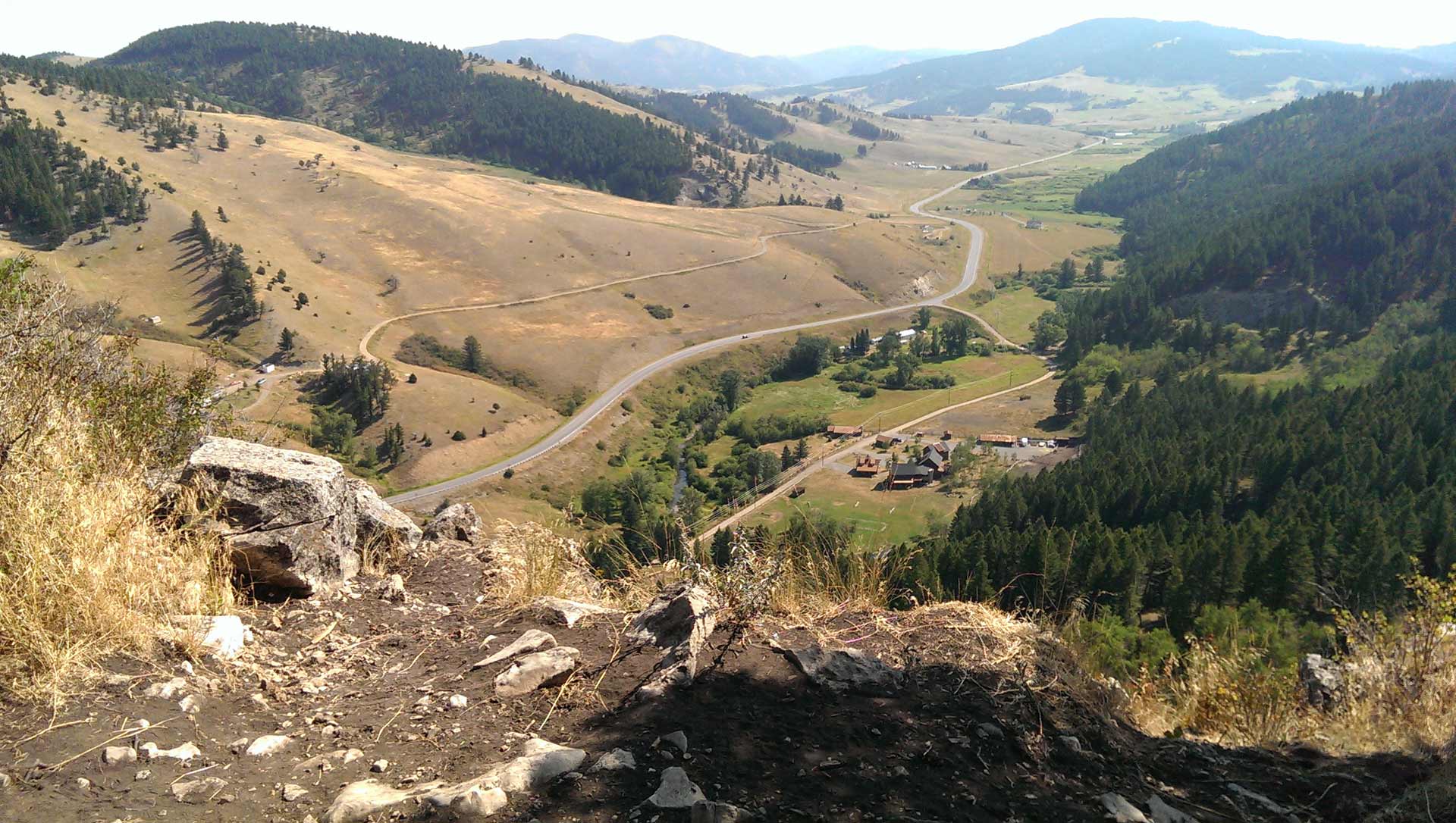 View of Bridger Canyon from Drinking Horse trail near Bozeman